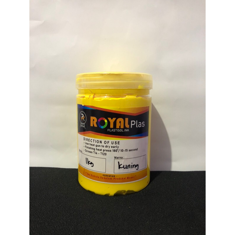 

Plastisol Tinta Sablon Kuning Eco Royalplas @1kg