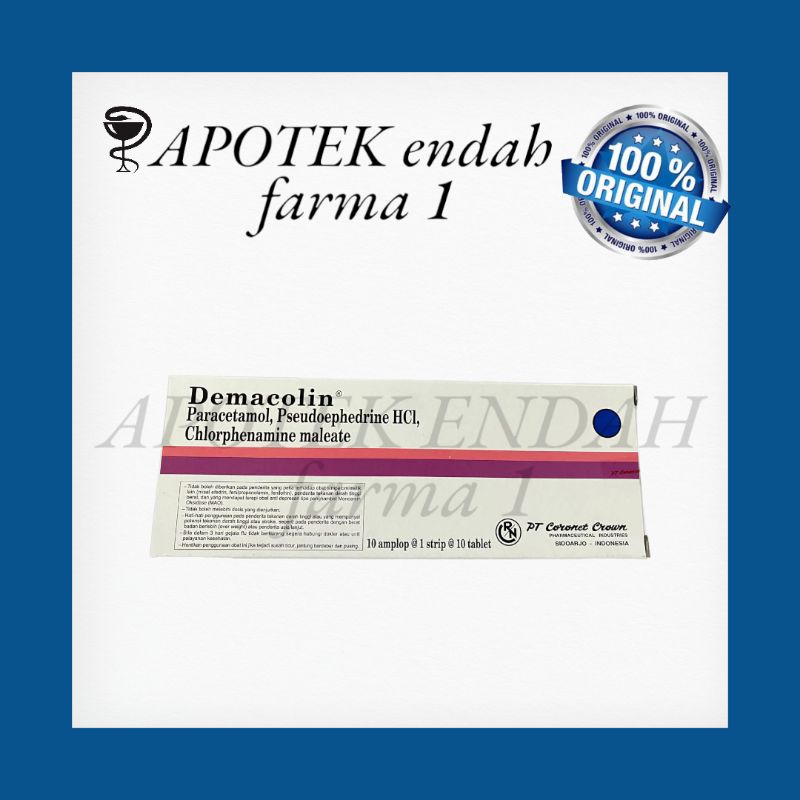 DEMACOLIN TABLET PERBOX obat demam batuk pilek