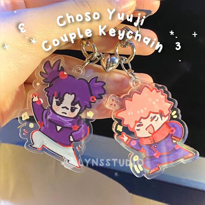 VALENTINES SPECIAL | Choso Yuuji Magnet Heart Couple keychain Gantungan Kunci Anime | Anime Keychain