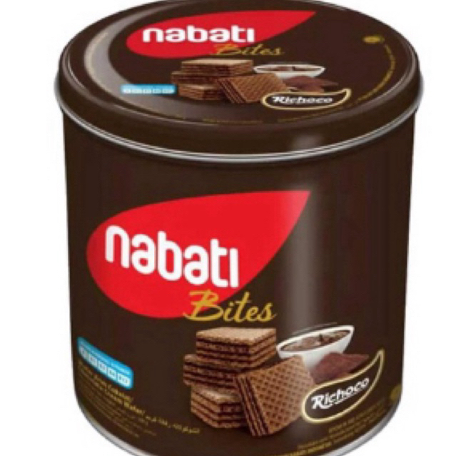 

Biskuit Wafer kaleng Nabati Bites Richoco Cokelat 287g