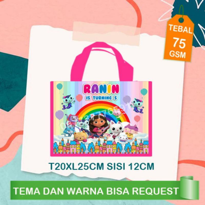 

tas ultah custom karater cute/tas goodie bag ulang tahun