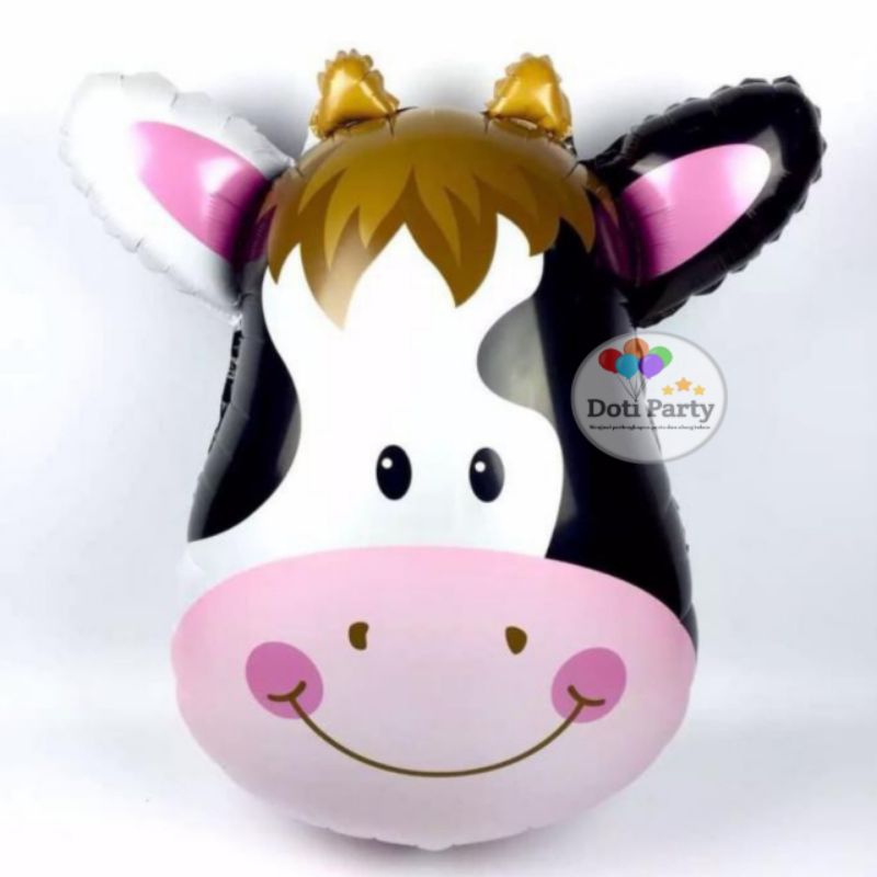 Balon Foil Kepala Sapi / Balon Kepala Sapi Mini / Animal Cow
