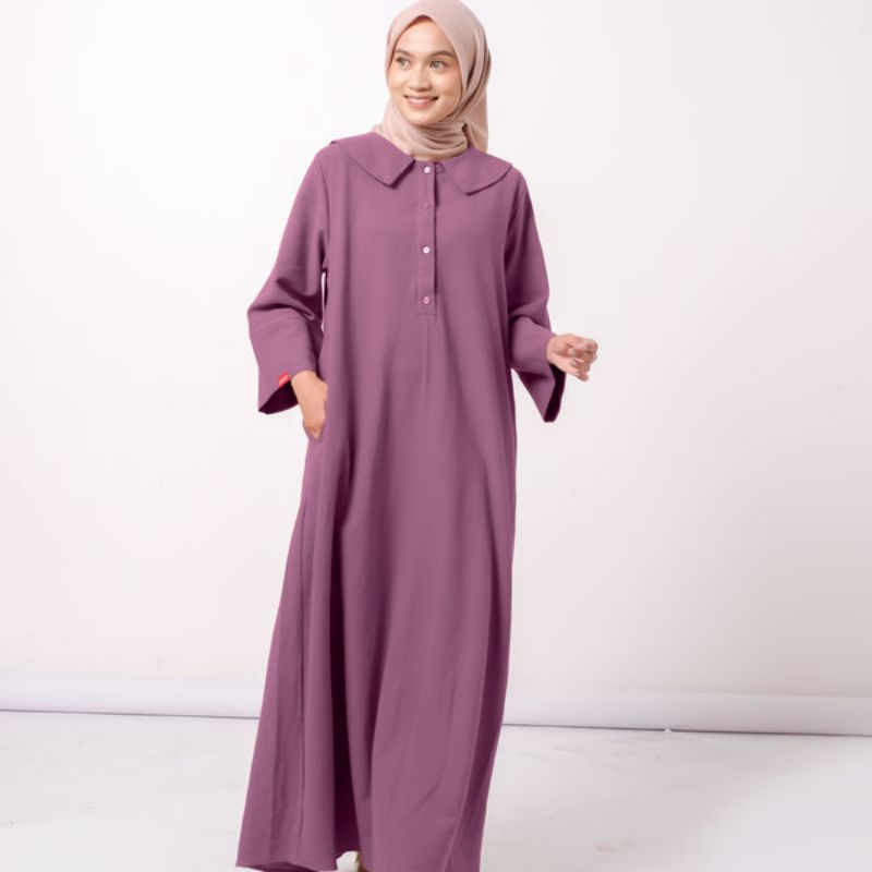 BAJU GAMIS TERBARU BUSUI GAMIS REMAJA DRESS LINEN RAMI DAUKY BAHAN LINEN TERBARU
