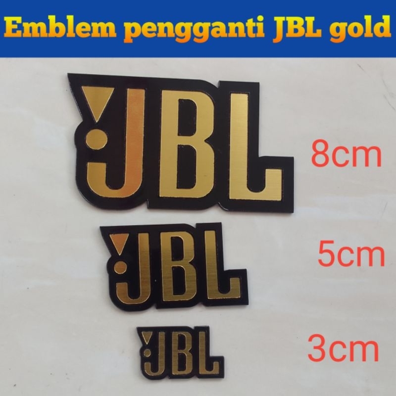 Emblem pengganti logo JBL gold