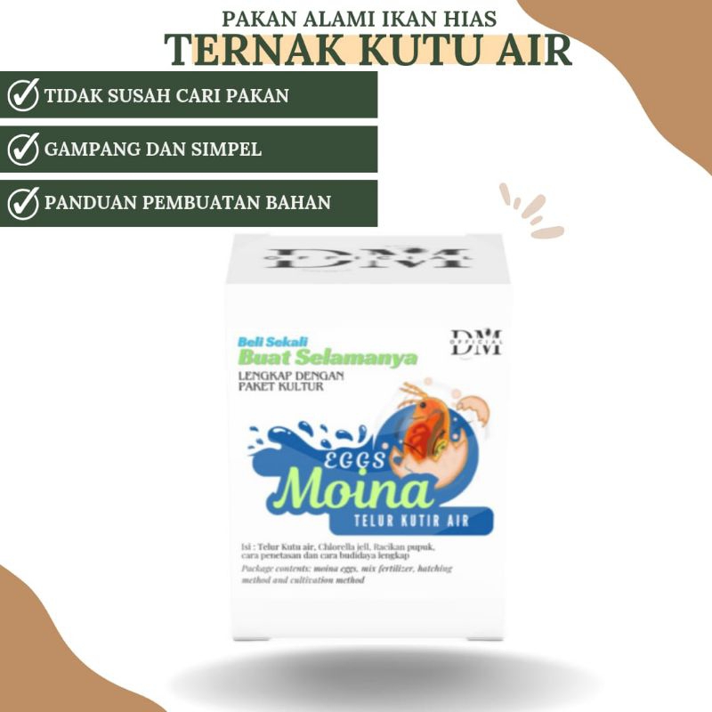 PAKET TERNAK TELUR KUTU AIR MOINA MACROCOPA DAN GREEN WATER CHLORELLA