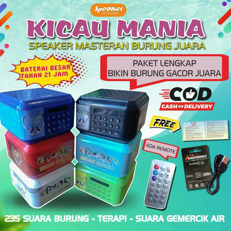 Ready  Full Warna  Speaker Masteran Burung Speaker master burung KICAU MANIA 235file suara burung JU