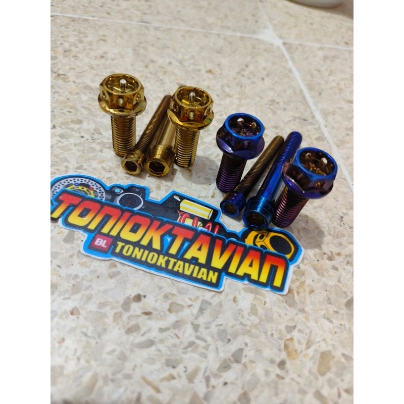 Baut kaliper monoblok 4 piston baut breket kaliper monoblock motor beat vario Supra Scoopy dll