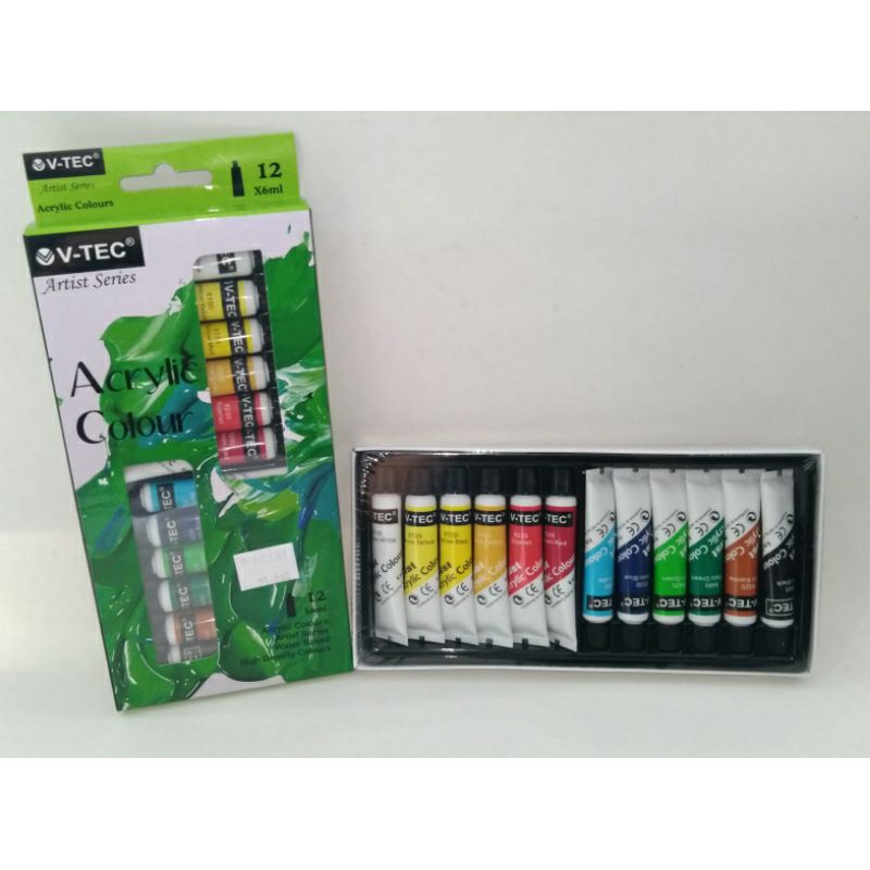 

V-TEC ACRYLIC COLOUR 6ML 12 WARNA