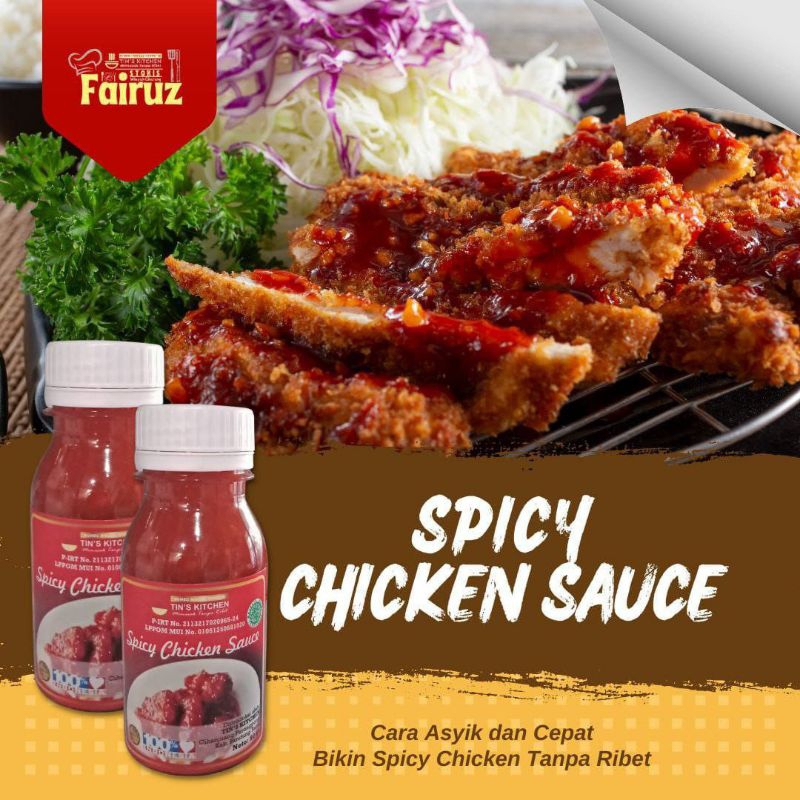 

Spicy Chicken Sauce Level 3 Tin's Kitchen Kemasan Imut 90 gram