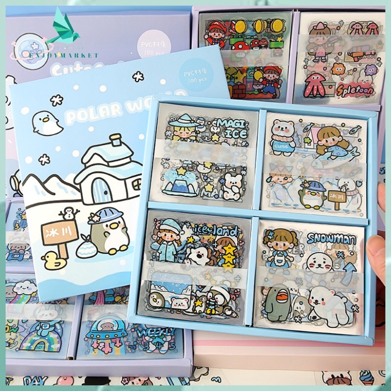 

Ready stock Stiker Box Viral Sticker Aesthetic Tumbrl 1 Box isi 1 Lembar 97