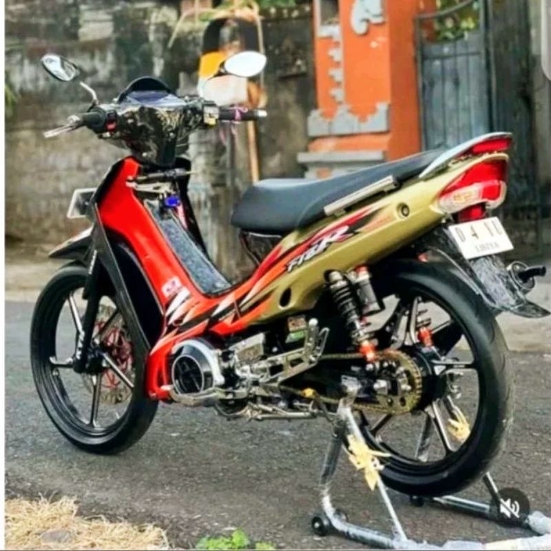 Striping lis sticker standar ORI yamaha fiz r milenium orange gold stiker Fiz R FizR milenium orange