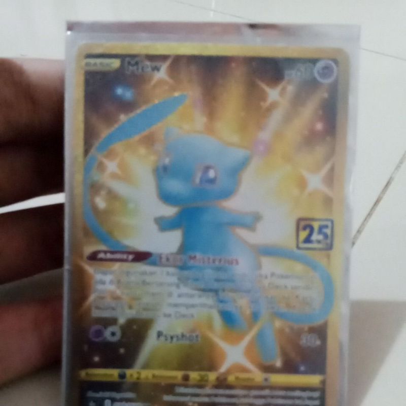 kartu pokemon Mew gold original 25th
