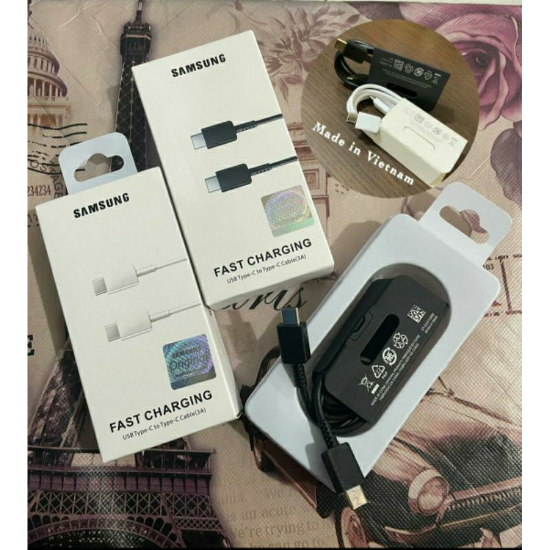 KABEL SAMSUNG TYPE C TO C /TYPE C TO TYPE C /KABEL ORI SAMSUNG 25W 45W  SUPER FAST CHARGING