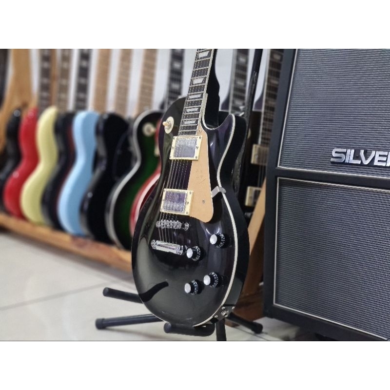 Gitar elektrik/listrik Gibson Les Paul Black Beauty pabrikan (Bandung)