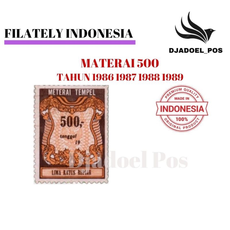 MATERAI 500 TAHUN 1986 1987 1988 1989