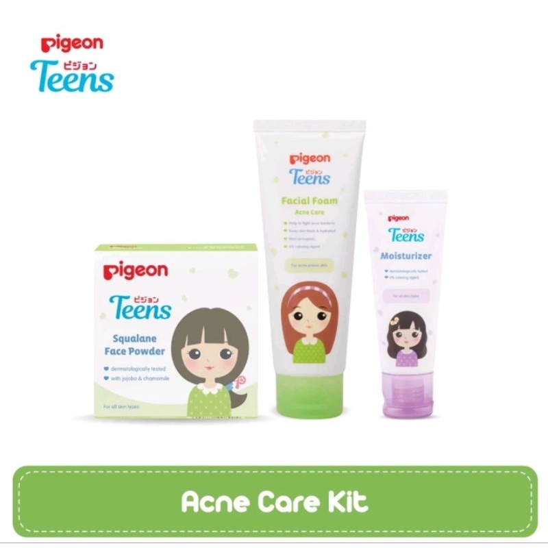 Pigeon Teens Acne Care Kit | Pigeon Teens 1 Paket Lengkap Skincare Wajah Berjerawat