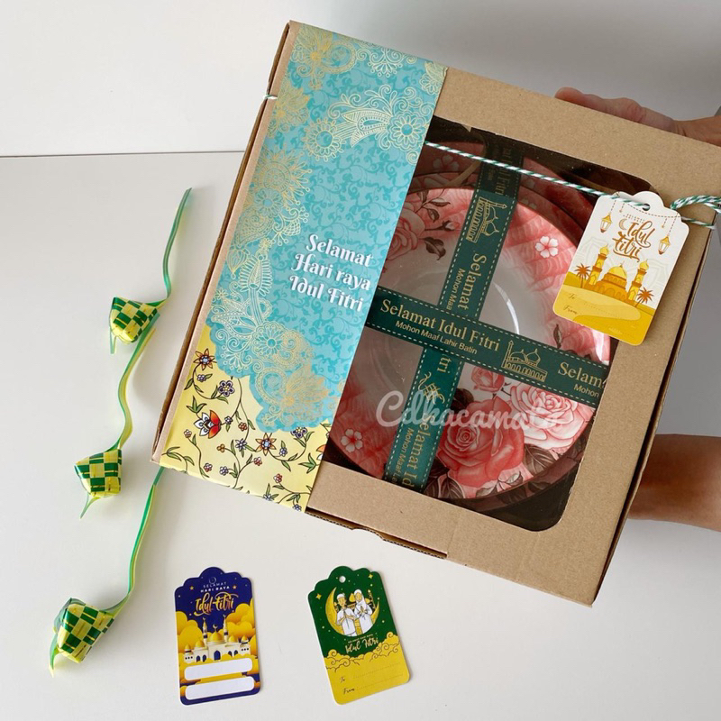 

Set piring mangkok hampers lebaran idul fitri murah