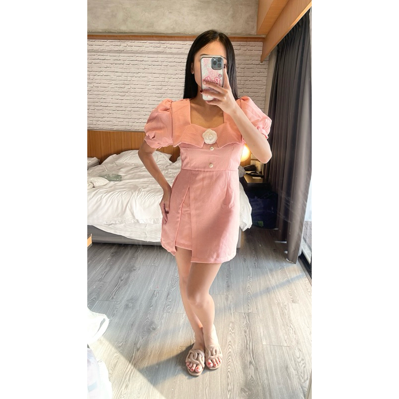 Dress Bunga CH*NEL BKK / dress korea / dress wanita / baju wanita