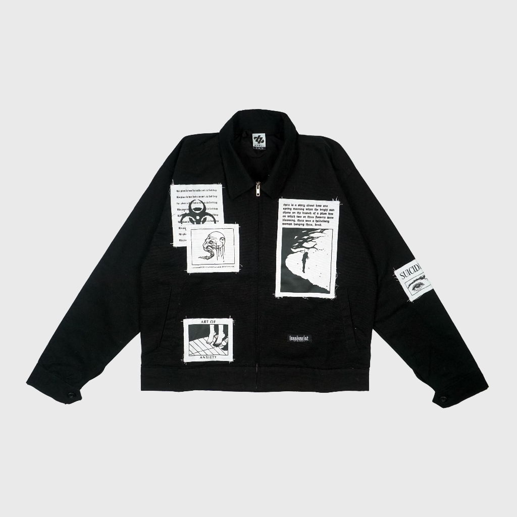 Lassiusrise work jaket DIE black cotton canvas
