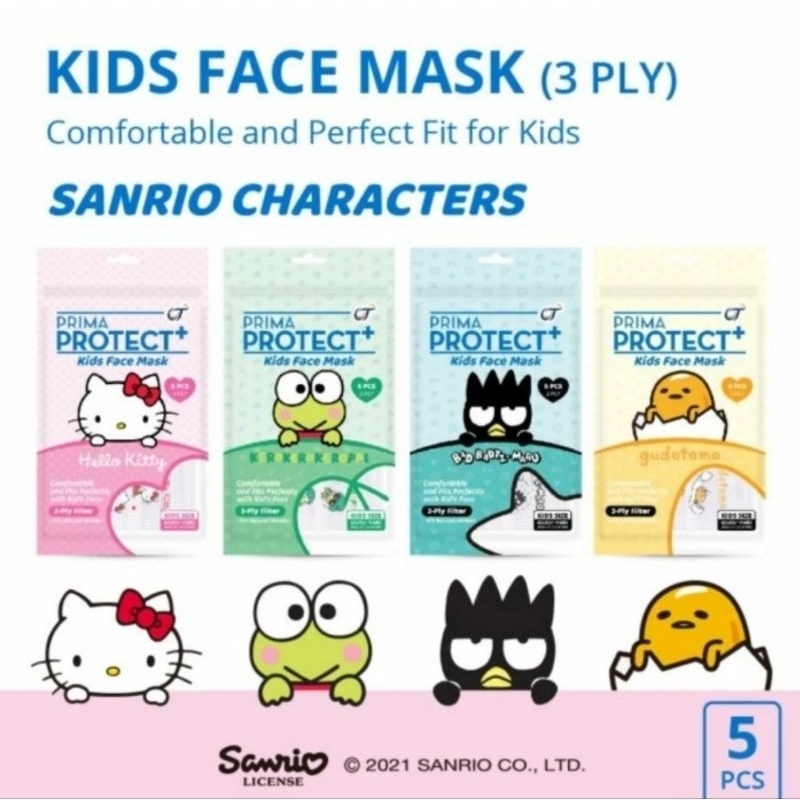Masker Prima Protect Kids Character 1 Pack isi 5 pcs