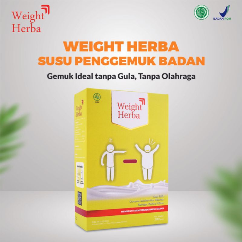 

WEIGHT HERBA susu menambah berat badan tanpa gula