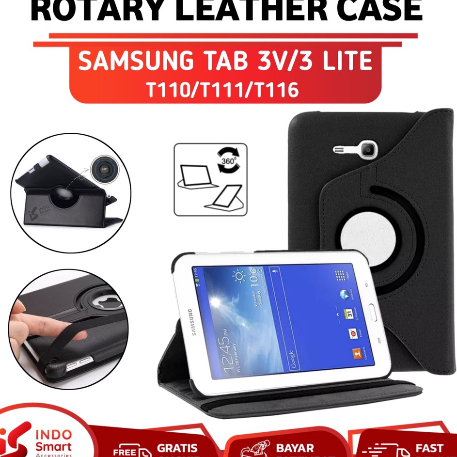 CCR Case Samsung Tab 3V  Samsung Tab 3 Lite  7 inch T111 T116 Casing Flip Cover Rotary