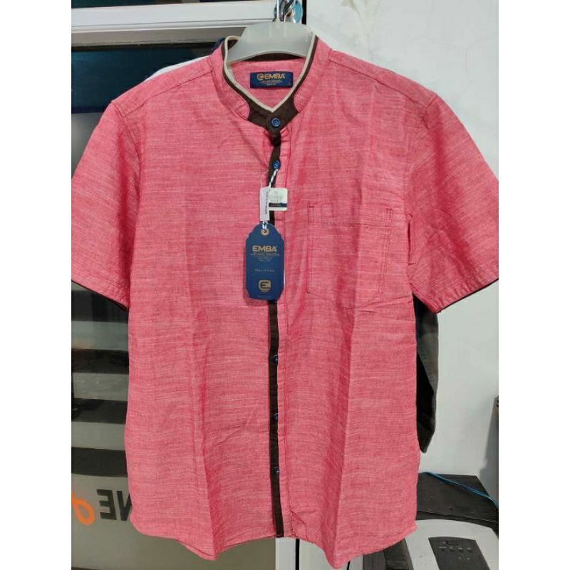 Kemeja pria lengan pendek Branded original Emba Casual