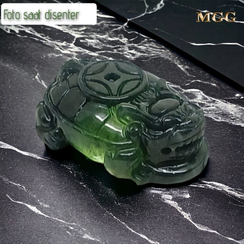 LIONTIN BATU GIOK BURMA TYPE A JEDEITE JADE GARANSI NATURAL