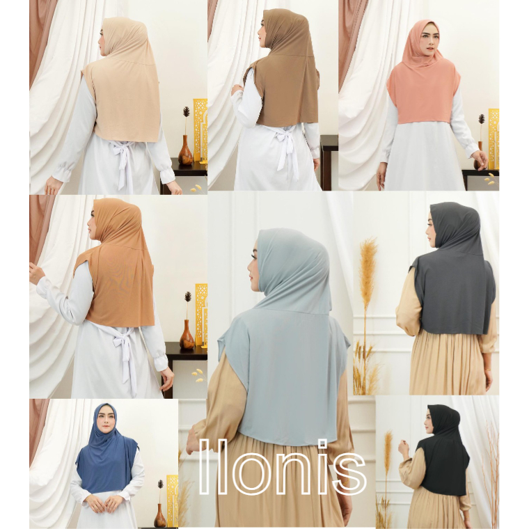 Nadhira Outer Sport Set Hijab Panjang Olahraga Polos Muslim Wanita Jilbab Olahraga Kerudung Instan S