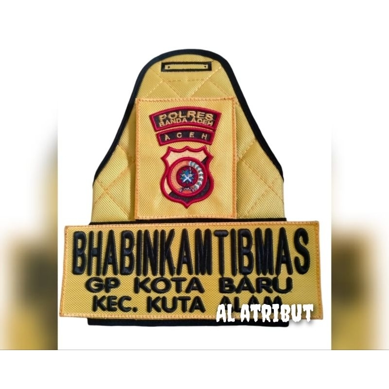 ban lengan bhabinkamtibmas polri polisi full perekat / ban lengan polisi bisa custem