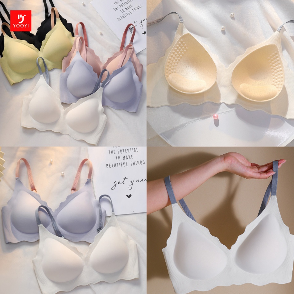 Super Original  Yooyi Bra BH Push Up Tanpa Kawat Seamless Imut Wanita Bikini Sport Beha Lingerie Kor