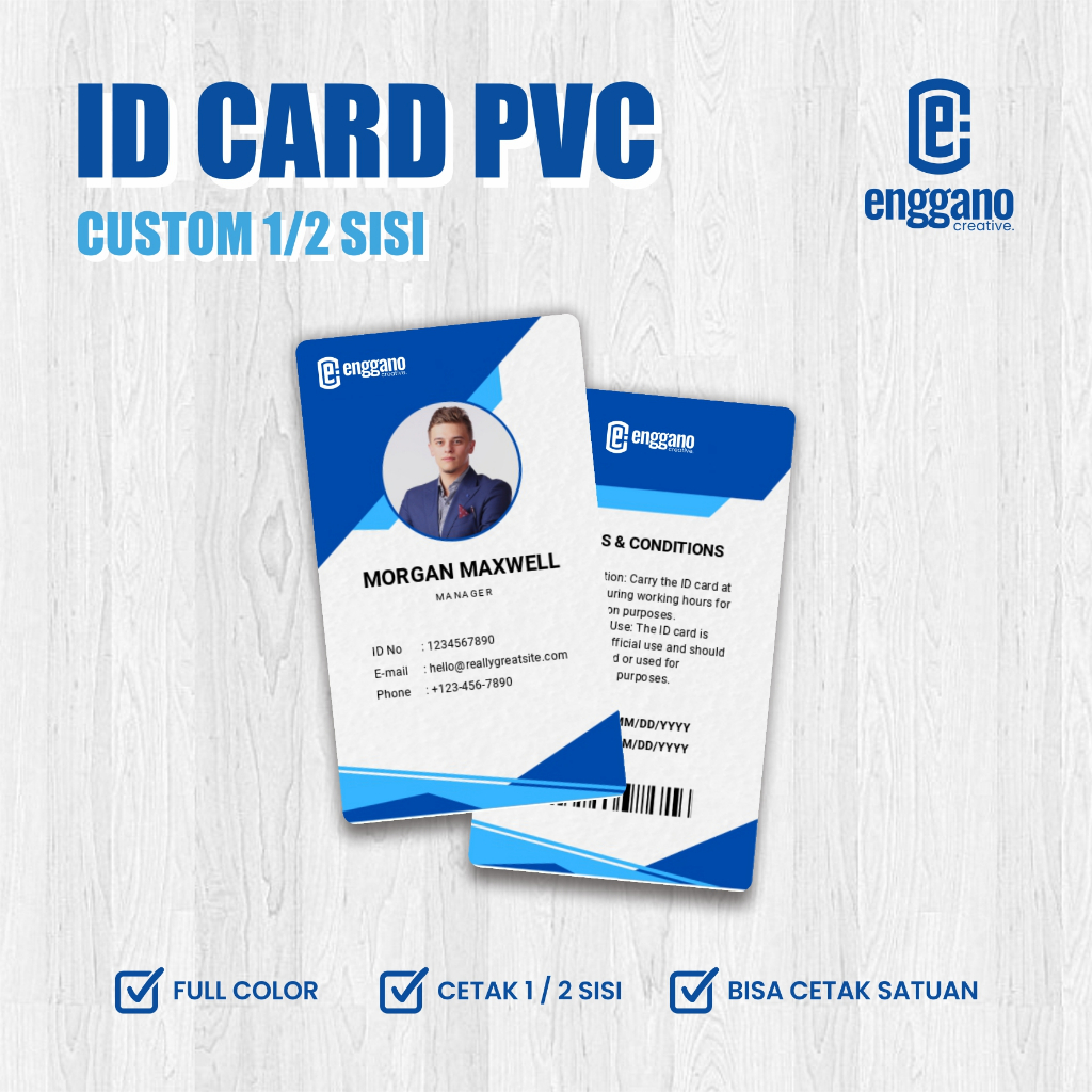 

Cetak ID Card PVC Premium Kartu Anggota Pelajar Kartu Member 1/2 sisi Tanpa Minimal Order