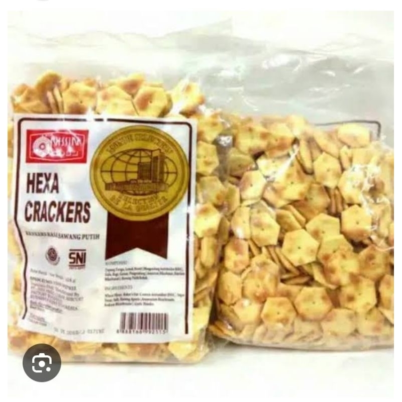 

Nissin Hexa Crackers // Krekers Rasa Bawang Putih isi 225 Gram dan 500 Gram