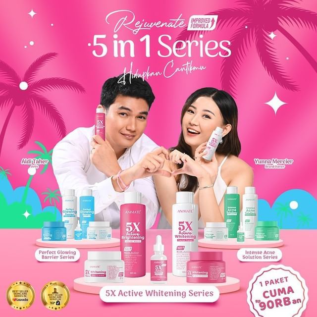 WAWA - Animate Instant Whitening & Glowing Series 5in1 BPOM