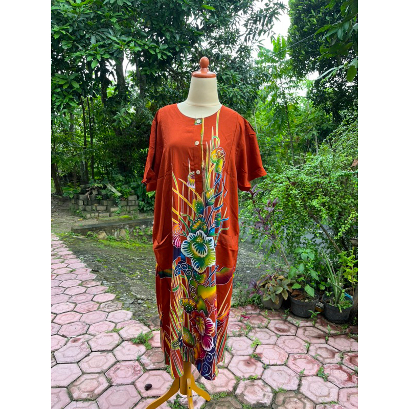 Daster batik Jumbo Kencana Ungu