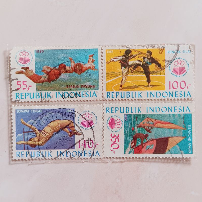 

(AC) Perangko Indonesia 1985 PON XI Set Lengkap 4 pcs Used