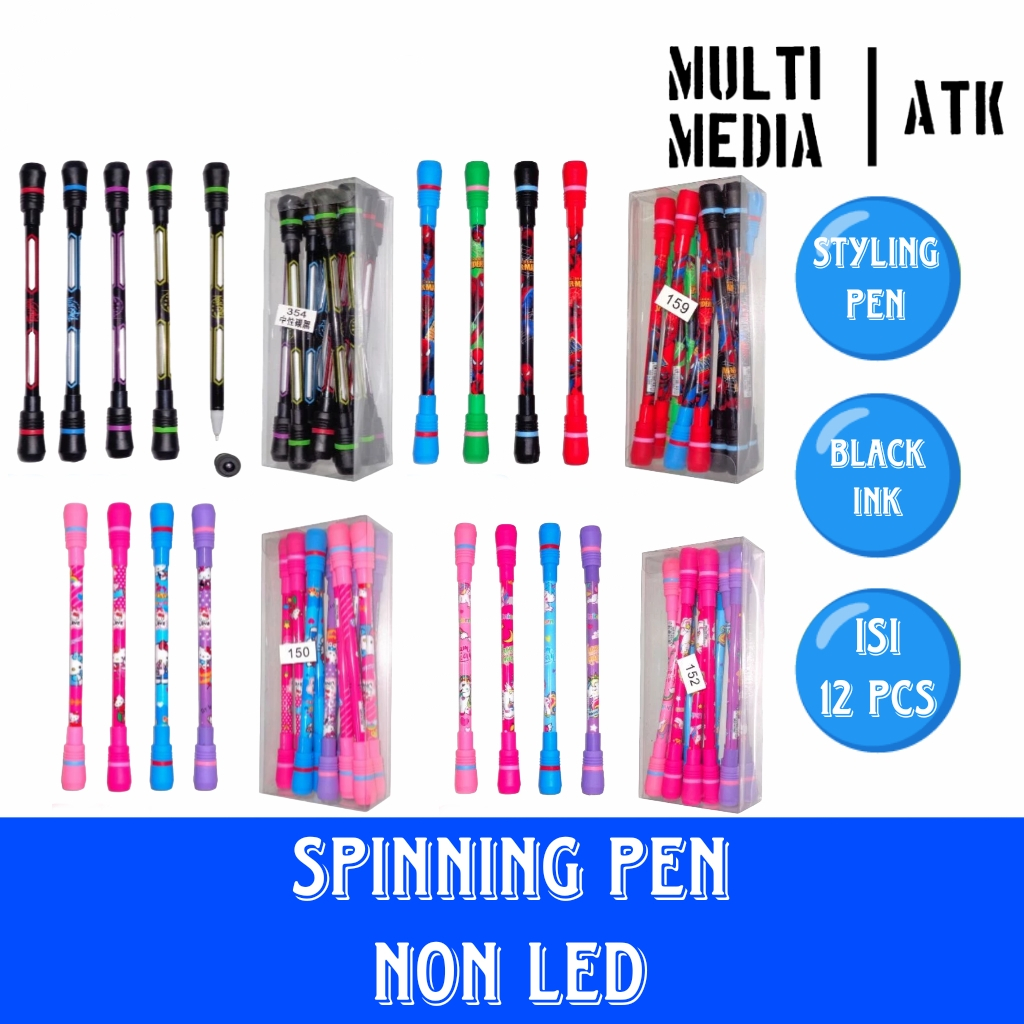 

PULPEN SPINNING NON LED / PEN PUTAR ANTI STRESS / BOLPEN BALANCE ROTARU NON LED (12 PCS)