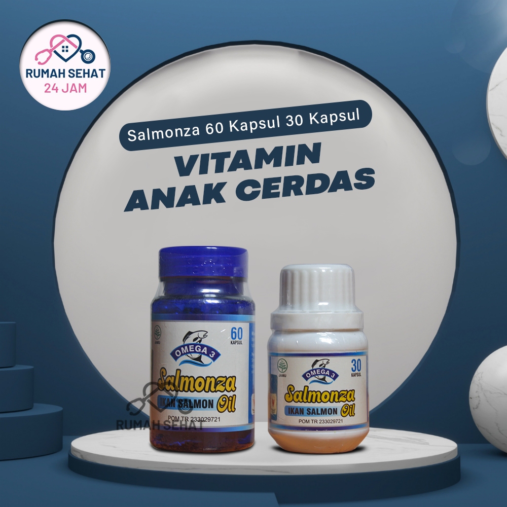 VITAMIN OTAK ANAK 2 Tahun SALMONZA Cerdas Daya Ingat PALING BAGUS IKAN SALMON Variasi 30 60 Kapsul