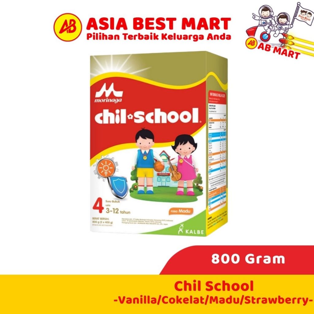 Chil School 800 gr Madu Coklat Vanilla Strawberry Susu Formula Bubuk Pertumbuhan Anak