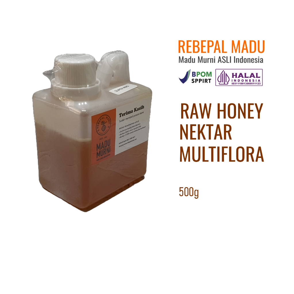 

Rebepal Madu Murni Asli Indonesia Nektar Multiflora - 500 gr