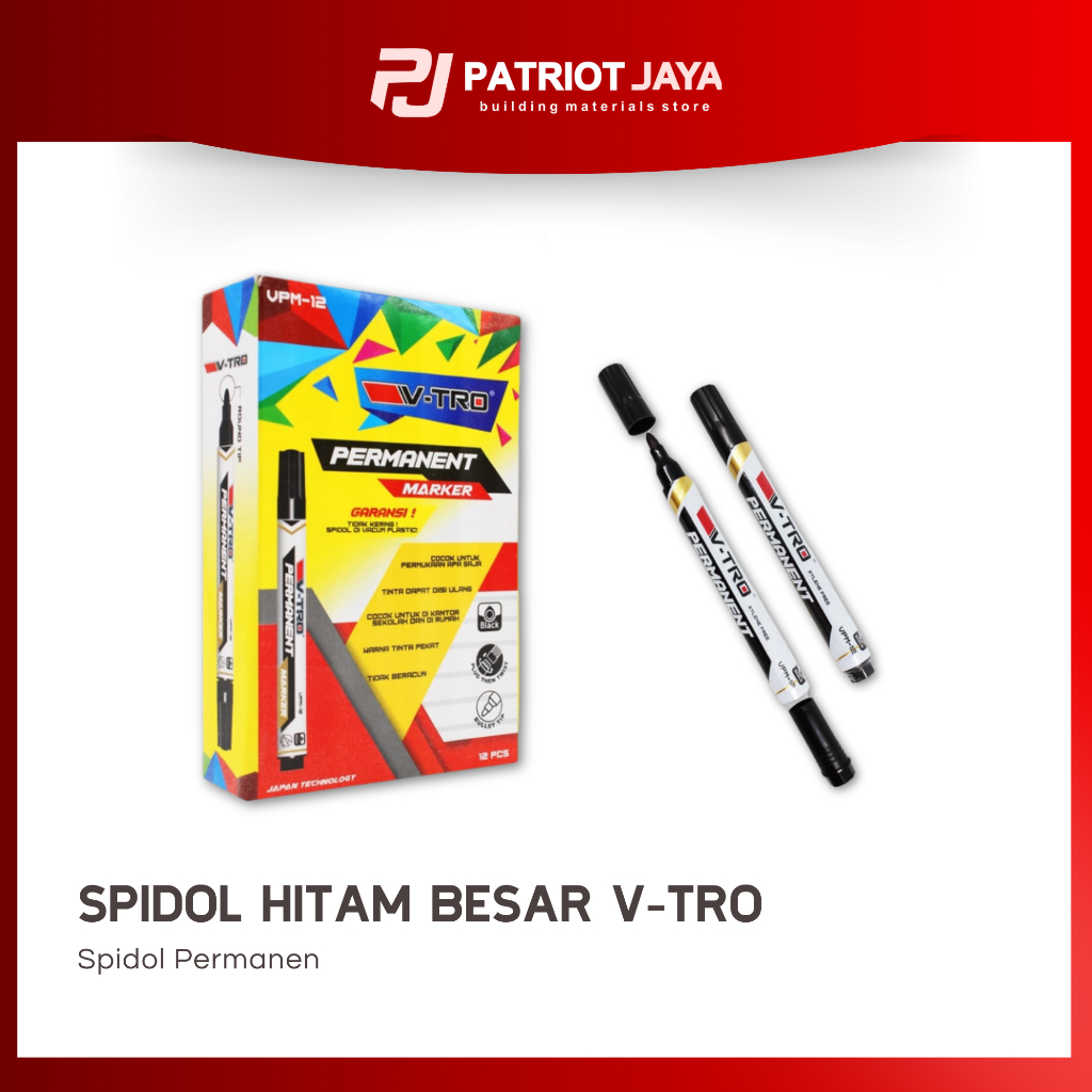

Spidol Hitam Permanen V-Tro