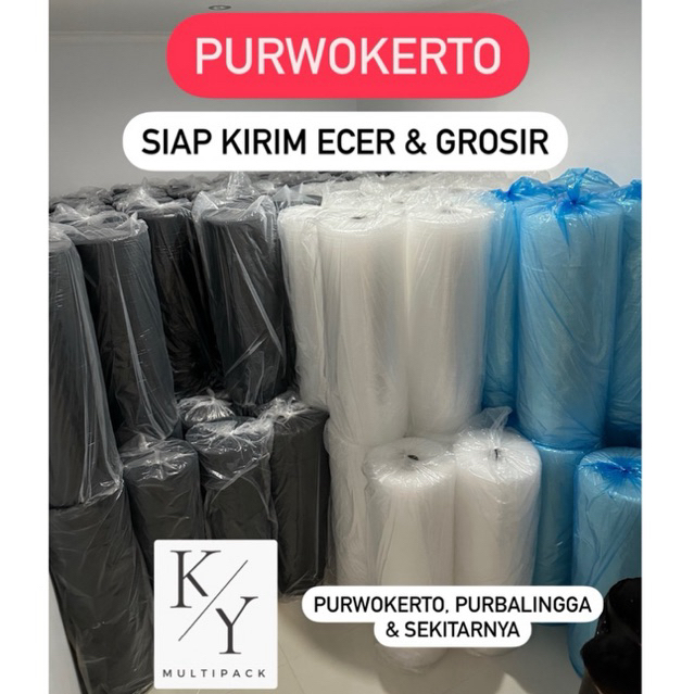 

Bubble Wrap 125cm x 50m Roll Utuh Hitam Bening 2,1kg Packing