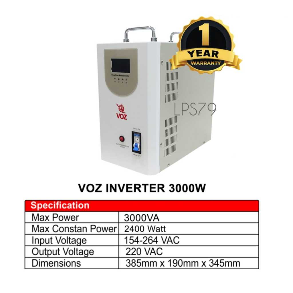 VOZ Inverter PSW 3000 Watt 3000w 3000watt PSW