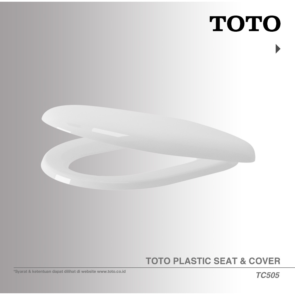 TOTO Plastic Seat Cover Non- soft close TC505 | Tutup Kloset