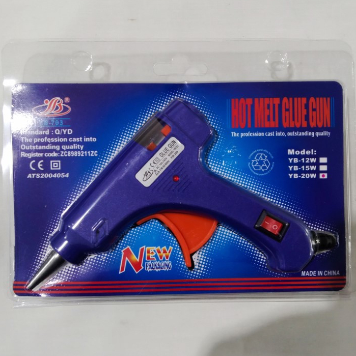 

Lem Tebak / Hot Melt Glue Gun / Glue Gun / Pistol Lem Tebak Lem Lilin ON OFF KECIL 20 Watt YB 703 - 20W