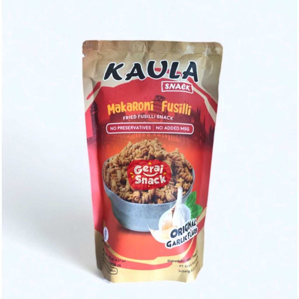 

Makaroni Fusilli Kaula Extra Daun Jeruk NON MSG Tanpa Pengawet 100gr
