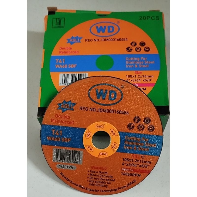 Resibon Besi WD 4" Resibon Potong Besi WD Original 100%