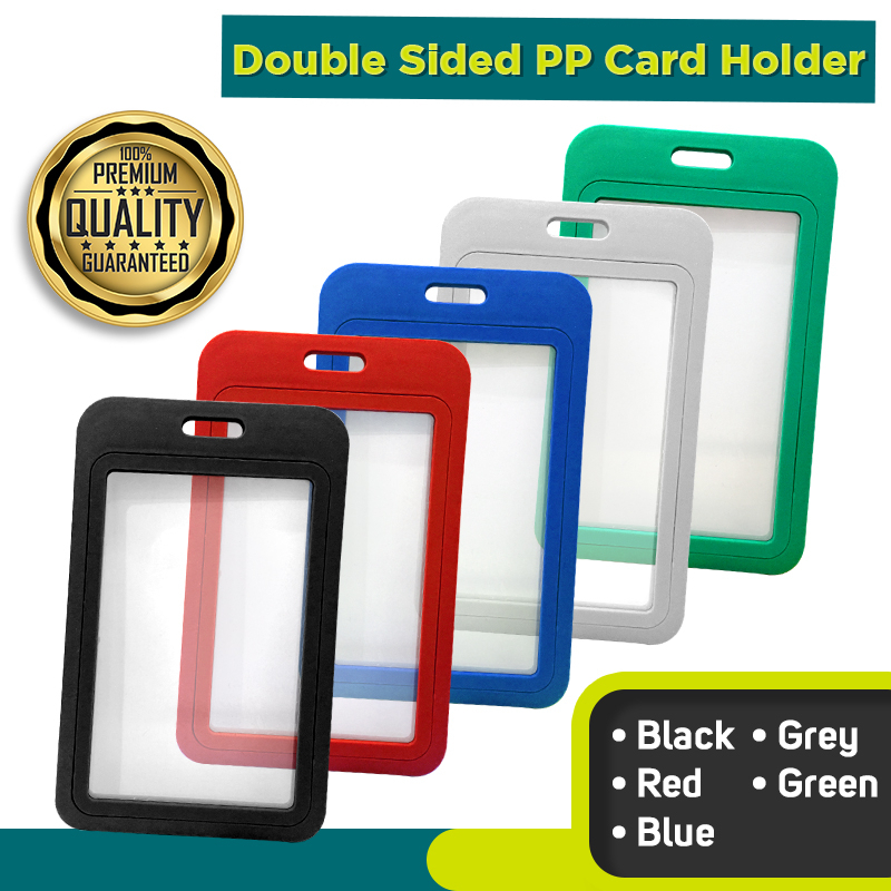

Vertical Double Sided Id Holder Jacket Case For Cards