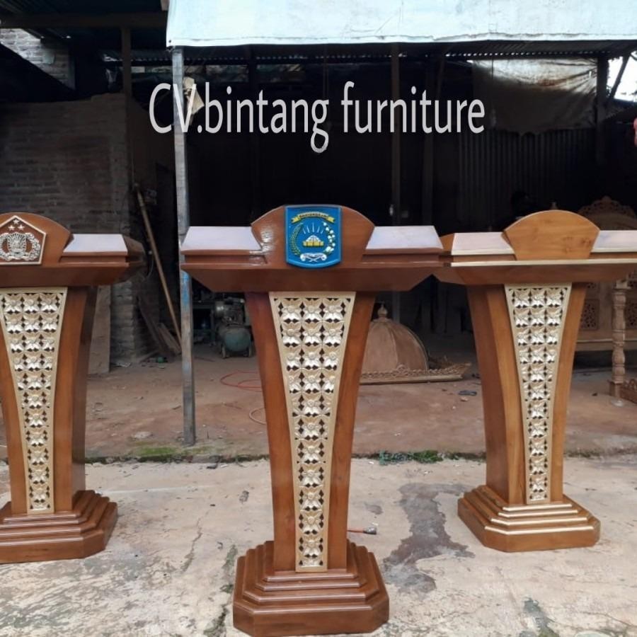 podium mimbar pidato jati minimalis