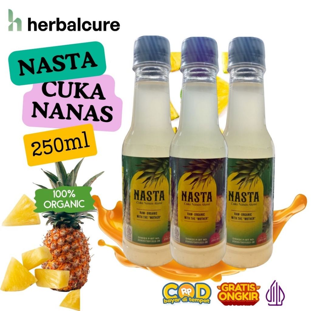 

Cuka Nanas Nasta With The Mother Organic Raw 250ml Anti Oksidan